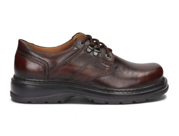 OBUWIE MĘSKIE BUTY SKÓRZANE XXL SZEROKIE BRĄZ 43
