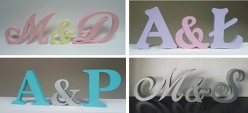 ИНИЦИАЛЫ сердце-буквы свадебное украшение 3D 30см