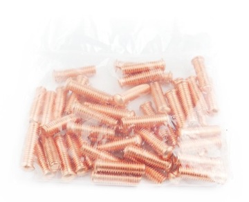 KOŁKI GWINTOWANE M6x20mm nity miedziowane 50szt ŚRUBA SPOTTER wkręty