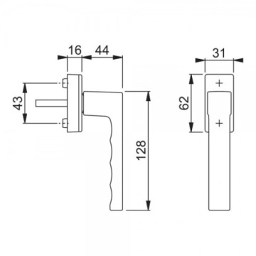 Оконная ручка HOPPE TOULON Ручки SECUSTIK