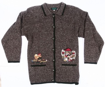 BAWARSKI ŚWIĄTECZNE MOTYWY ciepły z wełną r 44