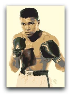 MUHAMMAD ALI - OBRAZ 80x60 - canvas plakat bokser