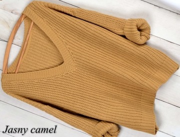 995 MIĘCIUTKI SWETER OVERSIZE DEKOLT V kolory