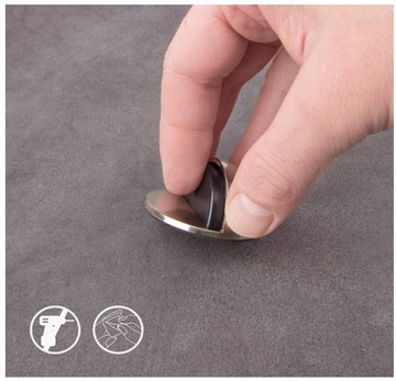 ODBOJNIK ODBÓJ DRZWIOWY PRZYKLEJANY SATYNA STOPER