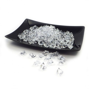 KRYSZTAŁKI KAMYCZKI LODOWE DIAMENTY BEZBARWNE 1 LITR CLEAR 0,5 KG FI.2,5 CM