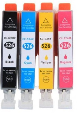 Zestaw tuszy CLI-526 do Canon CMYK 4 sztuki zamien