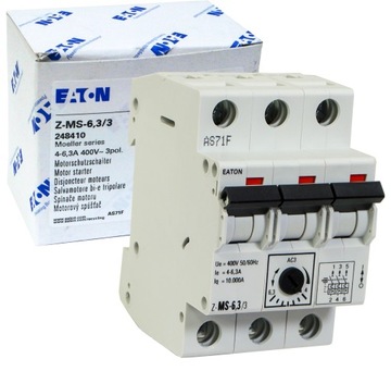 Выключатель двигателя 3П 2,2кВт 4-6,3А Z-MS EATON