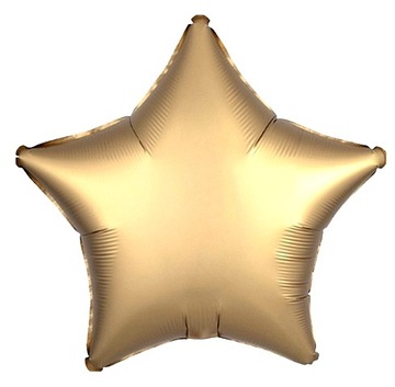 Balon 48cm GWIAZDA ZŁOTA MATOWA balony 18 40 LAT