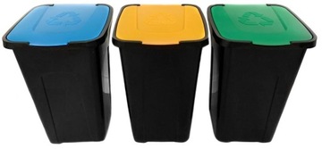 Набор из 5 контейнеров для сортировки мусора SORT 5x50 л.