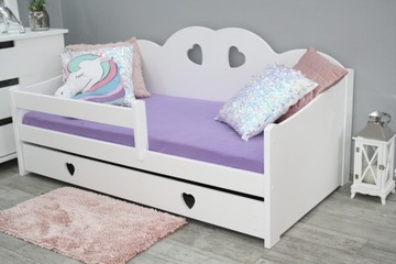 белая детская кровать TOSIA 80x160 ящик МАТРАС