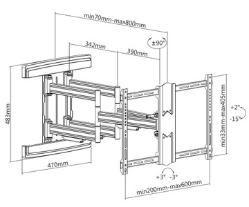 Поворотный держатель для ЖК-телевизора LED 37-80 дюймов