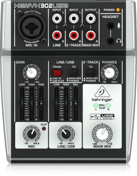 Mikser Audio Behringer XENYX 302USB 5-kanałowy Analogowy