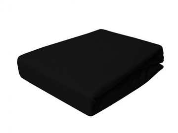 Prześcieradło jersey 140x200 z gumką CZARNE