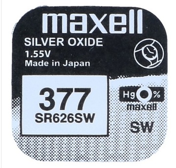Серебряный аккумулятор Maxell 377/SR626SW/SR66/AG4 (10 шт.)