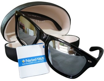 OKULARY POLARYZACYJNE PRIUS ETUI CZARNE UV 400