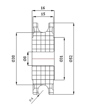 fi 52 КАНАТНЫЕ РОЛИКЫ fi 8 БЛОКИ РОЛИКОВЫЕ ЛИСТЫ AXIS 8