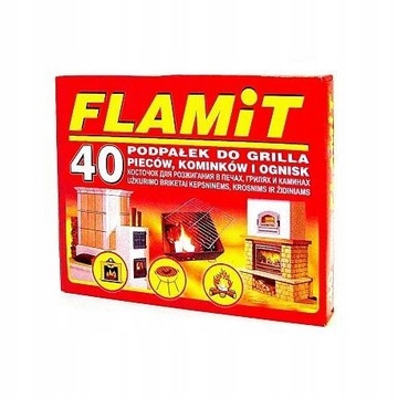 PODPAŁKA ROZPAŁKA DO GRILLA 40 KOSTEK FLAMIT BIAŁA