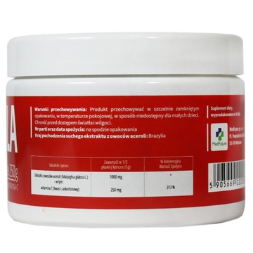 Порошок АЦЕРОЛЫ 250 г = 100% НАТУРАЛЬНЫЙ ВИТАМИН С