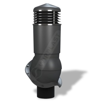 Вентиляционный дымоход изолирован кровлей из листового металла 125.