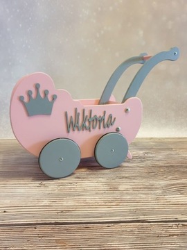 КОЛЯСКА ДЛЯ ДЕРЕВЯННОЙ КУКЛЫ, ХОДОК НОВАЯ