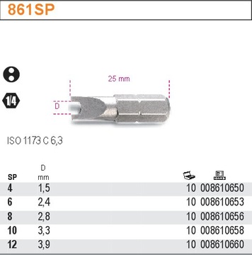 ОТВЕРТКА ОТВЕРТКА ГАЕЧНАЯ 1/4'' SP4 BETA 861SP/4