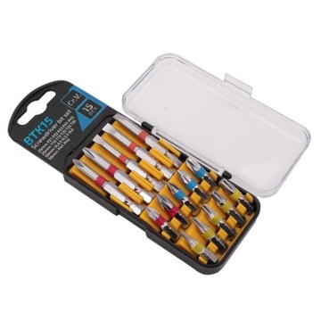 KOŃCÓWKA BIT 15SZT KOLOR CR.V ZESTAW