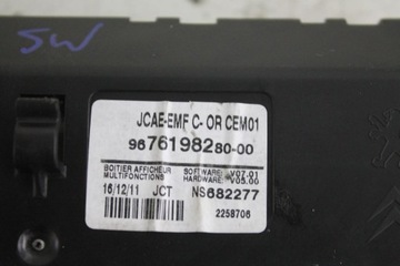 DISPLEJ AUTORÁDIO 9676198280 PEUGEOT 508