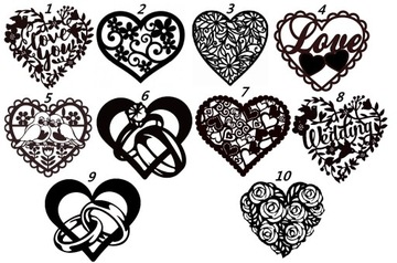 Набор для конвертов Обручальные кольца Имена жениха и невесты Дата XL