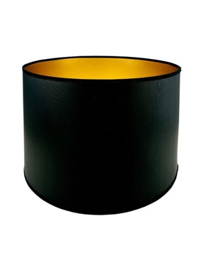 Abażur Premium Owal PCV Czarny/Złoty 40x40x30 cm
