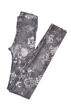 CALZEDONIA legginsy wzorzyste kwiaty PUSH-UP roz.S
