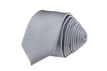 МУЖСКИЙ ГЛАДКИЙ УЗКИЙ ГАЛСТУК СЕРЫЙ СТАЛЬ