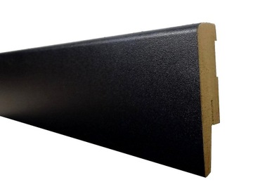 8cm LISTWA PRZYPODŁOGOWA MDF DEKORACYJNA CZARNA