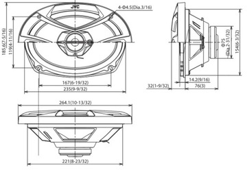 ДИНАМИКИ JVC CS-J6930 + КОРПУС МДФ АВТОБУС TIR АВТОБУС