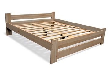 ŁÓŻKO DREWNIANE sosnowe 140x200 + STELAŻ producent