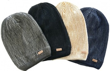 CZAPKA WCIĄGANA BEANIE PASKI OCIEPLANA M/L M-06