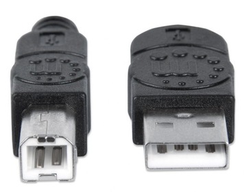 MANHATTAN 306218 Manhattan Кабель USB 2.0 A-B M/M 1 м, черный