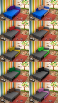 Детская кровать, раскладная, угловой диван KUBUŚ