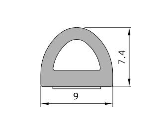 УПЛОТНИТЕЛЬ ДЛЯ ДВЕРЕЙ И ОКОН 100м профиль Д КОРИЧНЕВЫЙ