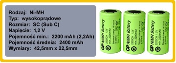 Аккумулятор/аккумулятор 9,6В для HITACHI - 2,2Ач