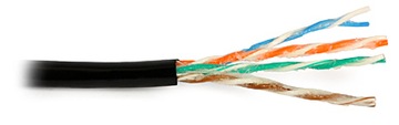 SKRĘTKA kabel NETSET U/UTP 5e zewnętrzny ŻEL 1m