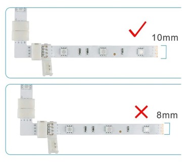 УГЛОВОЙ РАЗЪЕМ УГЛОВАЯ СВЕТОДИОДНАЯ ЛЕНТА RGB 5050 4 PIN 10