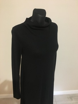COS sukienka z luźnym półgolfem mała czarna XS/S