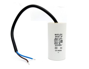 Kondensator silnikowy Miflex MKSP-5P 20uF 450 V