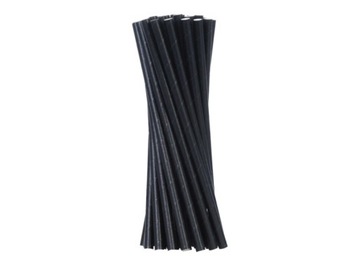 SŁOMKI PAPIEROWE czarne 8mm BIO ECO 100szt.
