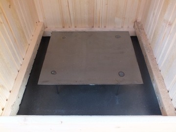 ДЕРЕВЯННАЯ САДОВАЯ КОПИЛКА XXL. КРЫША, ПОКРЫТАЯ ЛИСТОВЫМ МЕТАЛЛОМ.