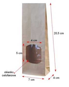 БУМАЖНЫЕ И ЦЕЛЛОФАНОВЫЕ ПАКЕТЫ с окошком 20/4/7 см.