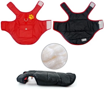 Двусторонняя куртка ЗИМА, одежда для собаки среднего размера, размер М.