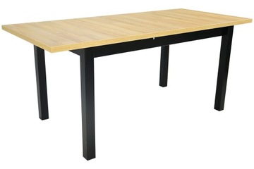 МОДНЫЙ КОМПЛЕКТ ЧЕРНЫЙ/ДУБ Стол плюс 6 стульев ДЕРЕВО