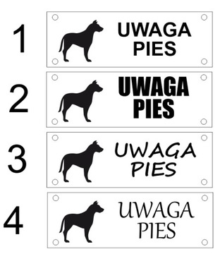 Табличка «Внимание собака» - 2 цвета + БЕСПЛАТНО