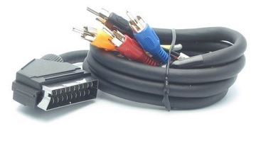 Kabel 1x EURO SCART - 4x Cinch RCA A/V mono 1,5m.